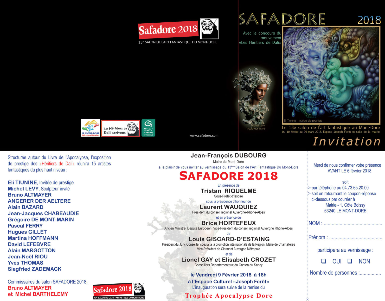 Safadore 2018 - Salon de l'art de l'imaginaire au Mont-Dore -Invitation