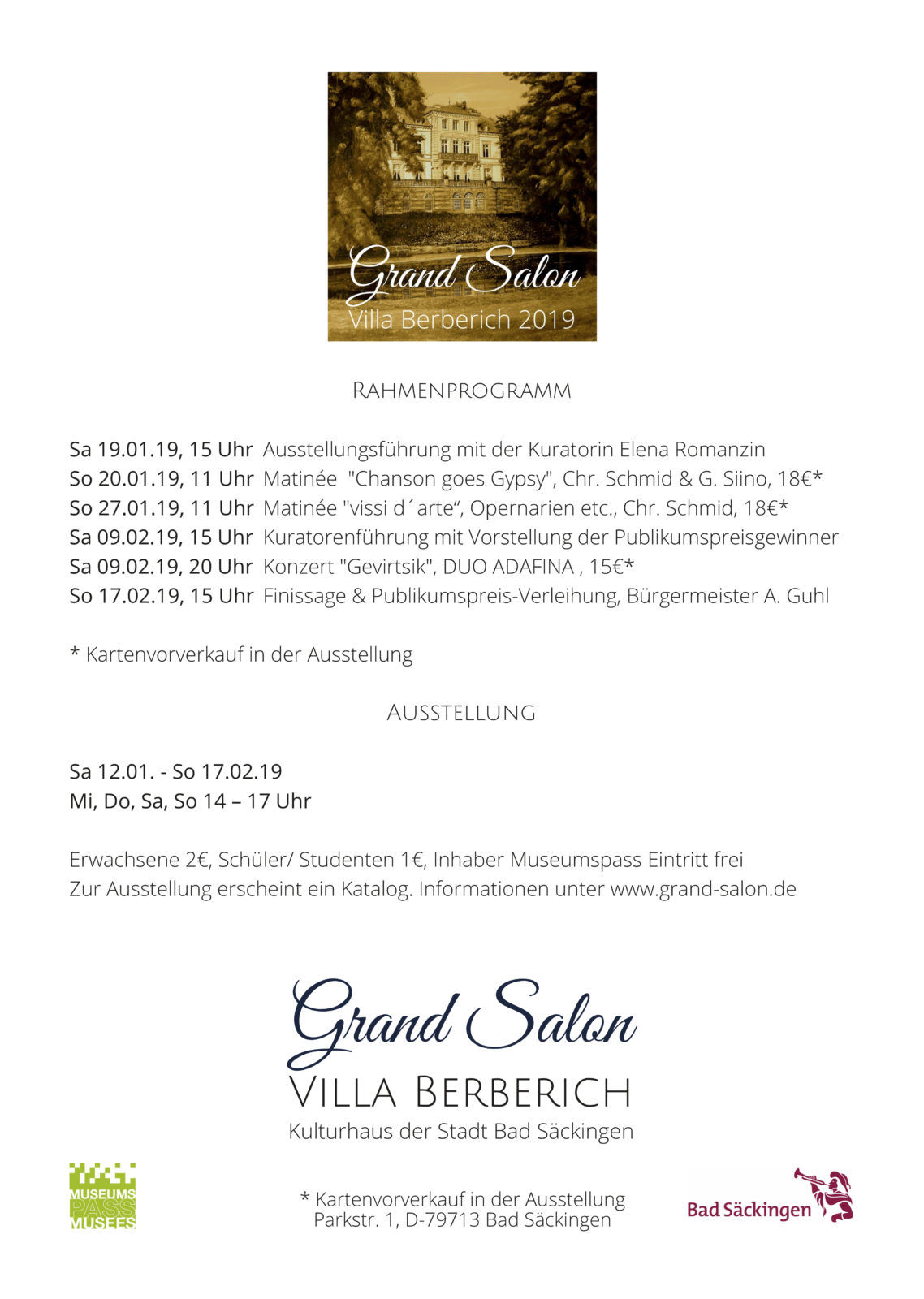 Grand Salon Programm