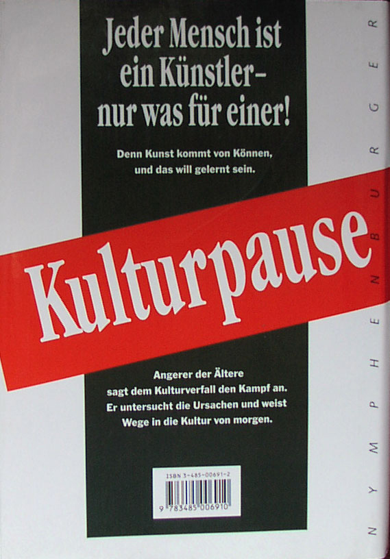 Buch Kulturpause - Rückseite