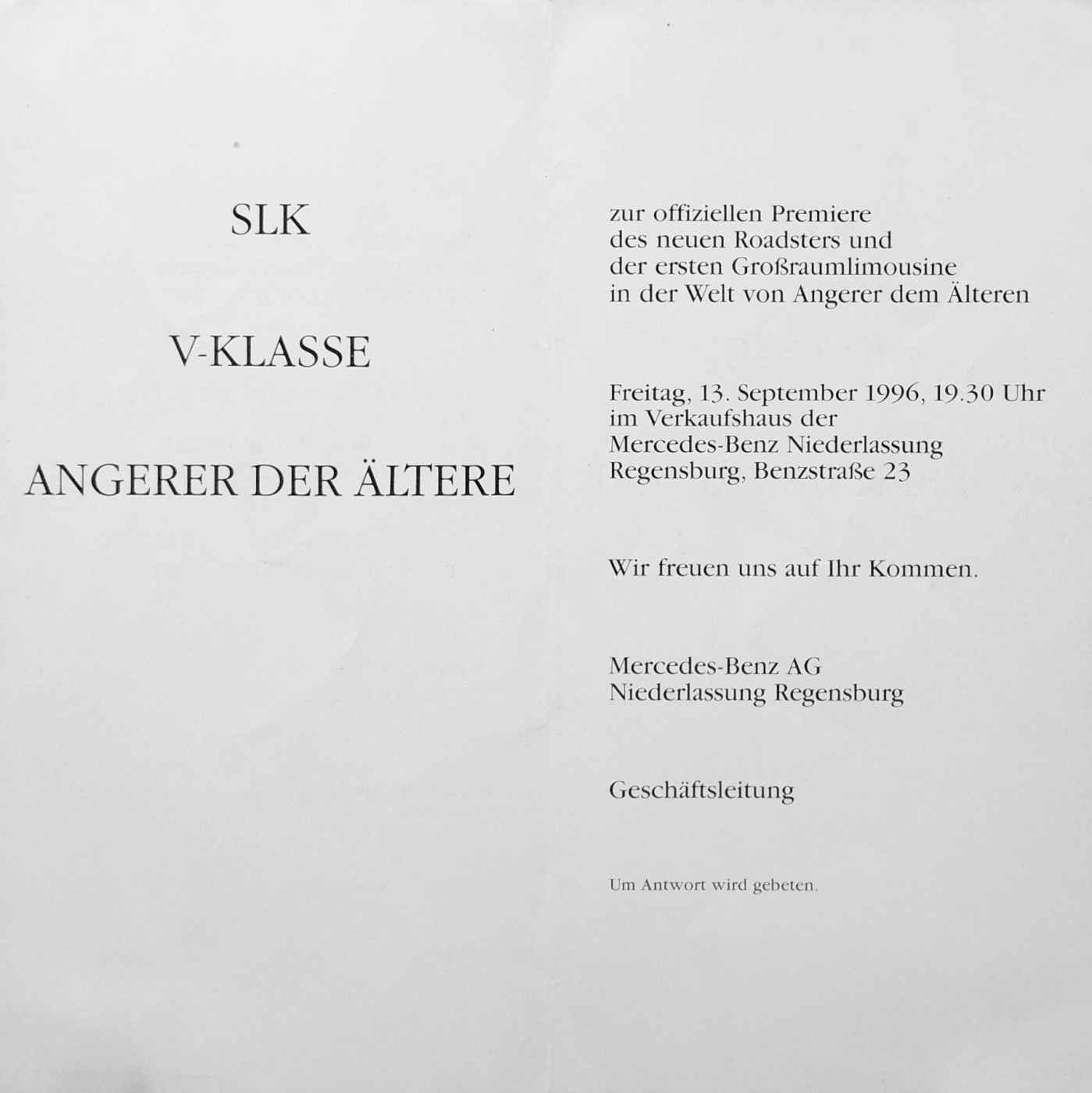 SLK V-klasse Angerer der Ältere