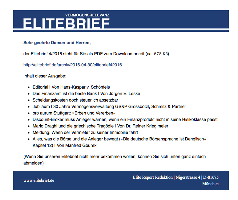 Elite Brief Elite Report von Hans_Kaspar von Schönfels_1