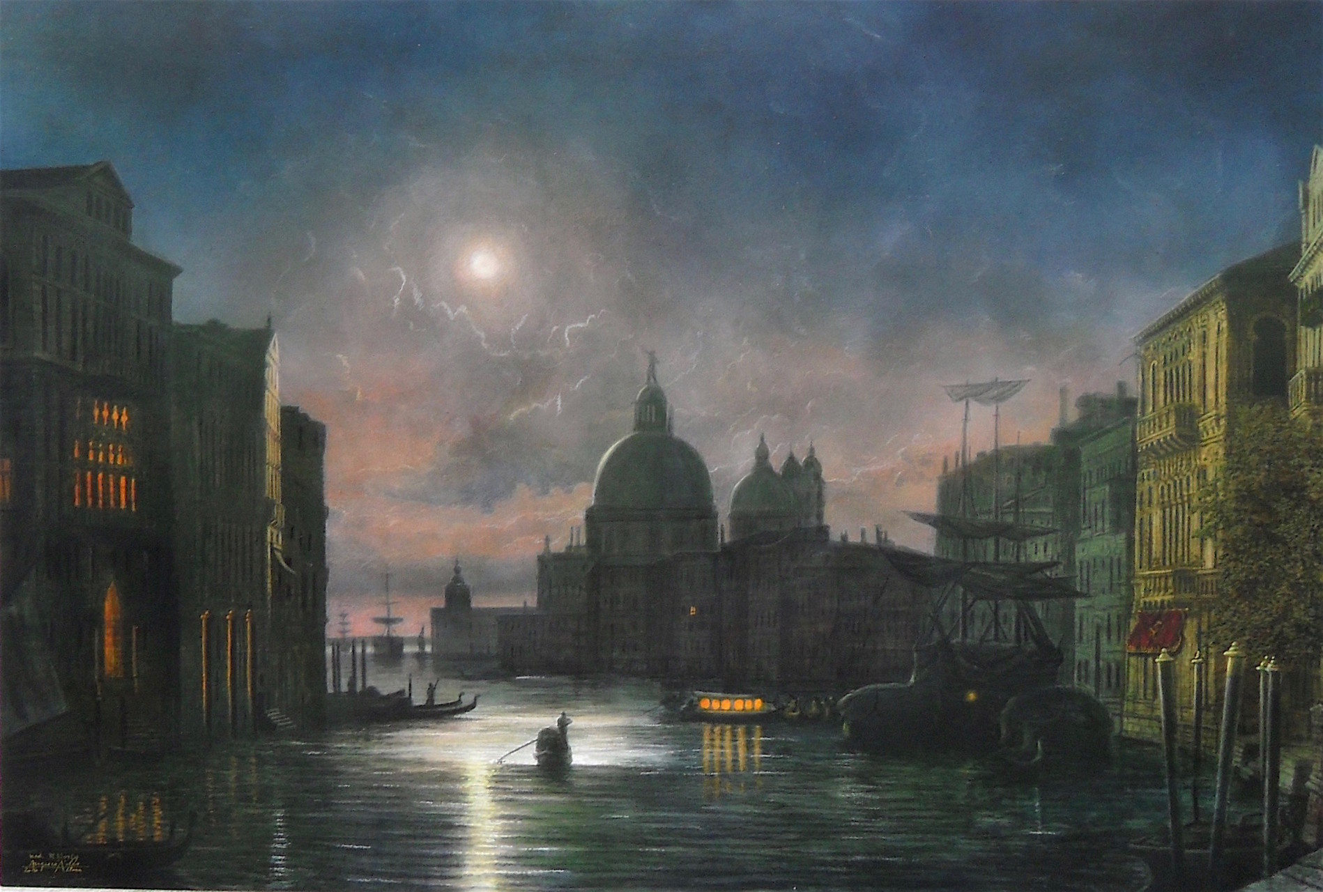 Friedrich Nerly "Venedig" von Angerer der Ältere 200 Jahre später nachempfunden